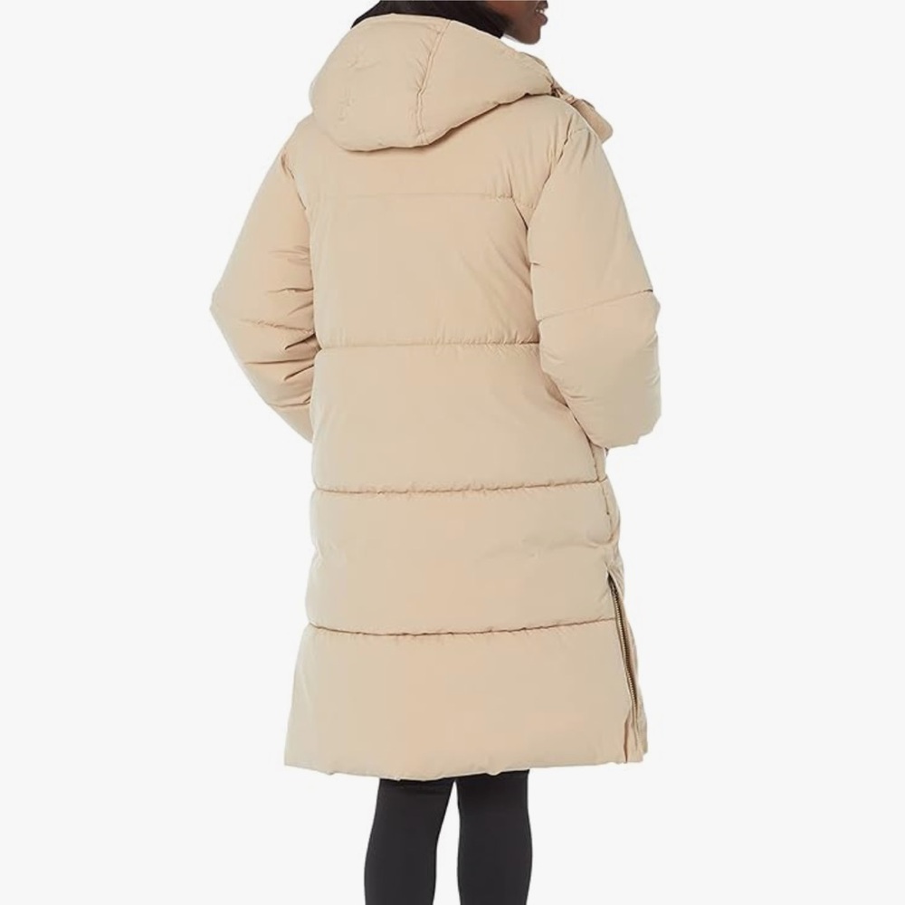 Amazon Essentials Women's Long Puffer Coat in Beige - Picture 4 of 8